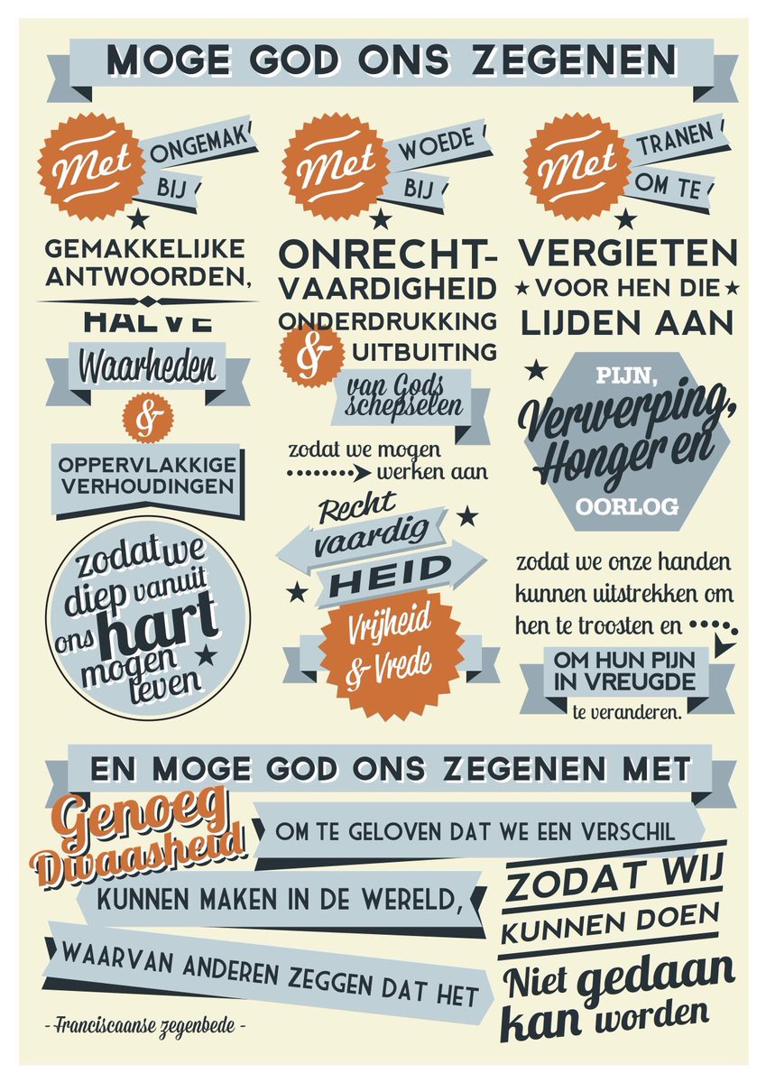 Deze poster van <a href="/bramdg/">bramdg071</a> twitterde <a href="/MarjonFL/">Johanna LF</a> 👍🙂! Dank, Marjon 👍! Deze zegenbede van Franciscus is tijdens het #KerkasielBethel voor <a href="/hayarpi_3/">Hayarpi</a> in <a href="/BethelDenHaag/">Buurt-en-kerkhuis Bethel Den Haag</a> al vaak uitgesproken 🙏.