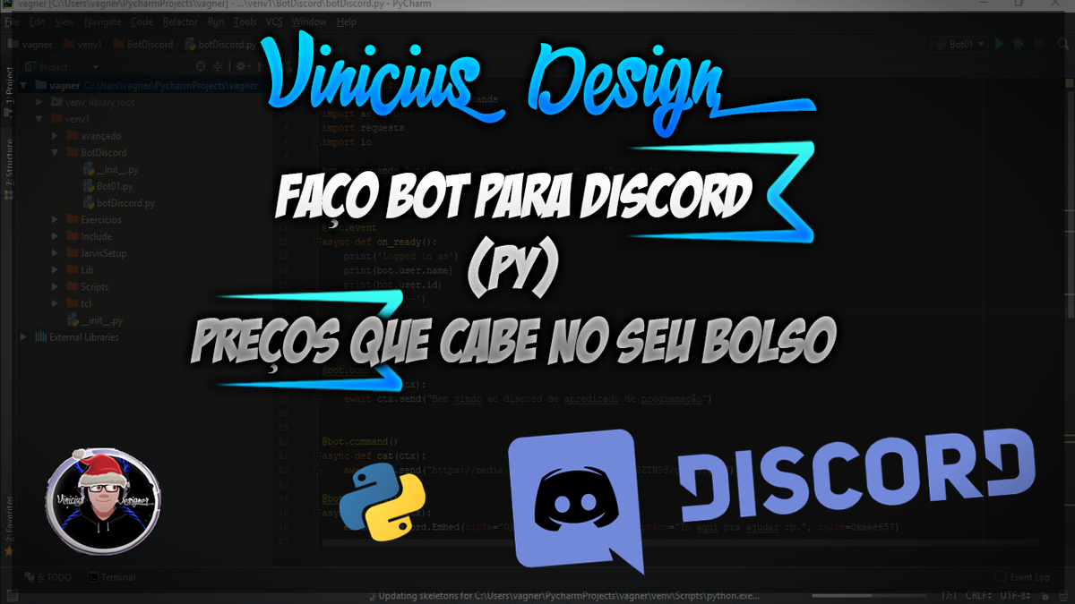 Precisando de um Bot para seu canal do discord? 
                  Seu Problema Acabou!!