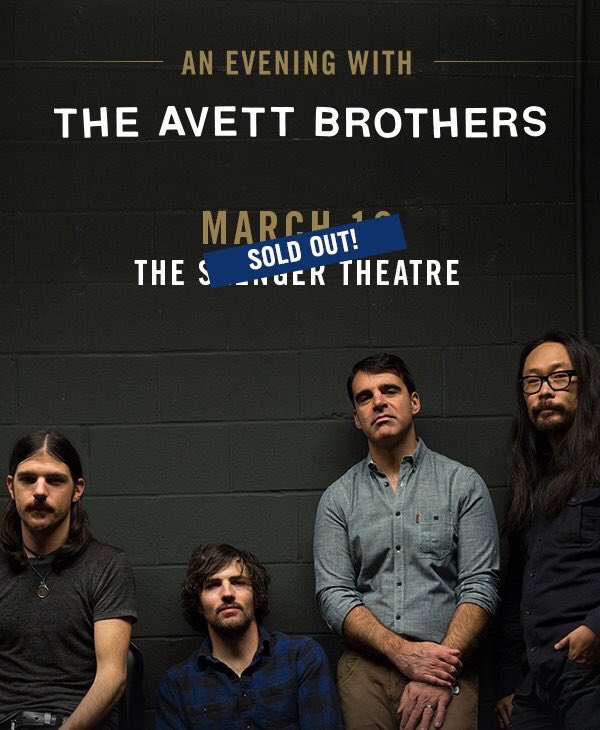theavettbros's tweet image. Today is Day 8 of #12daysofAvett: 2 tickets to the SOLD OUT March 12 show at @SaengerMobile in Mobile, AL. RETWEET &amp;amp; COMMENT with 1 song you want to hear performed live. One winner will be randomly selected. Good luck!