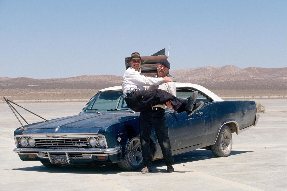 MythBusters's tweet photo. The #MythBusters Mega Merrython kicks off TOMORROW, starting at 6 am ET on @ScienceChannel. Watch EVERY EPISODE of #MythBusters beginning with the VERY FIRST ONE, Jet Car!!!! (Side note: This photo still cracks us up.) https://t.co/pzUPdaVoCK