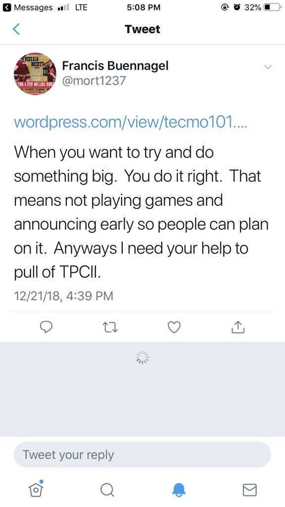 TecmoMadison's tweet photo. @TecmoGodfather The notice that hasn’t been given is not enough notice. 🤔 Makes sense. https://t.co/iEavnSf2to