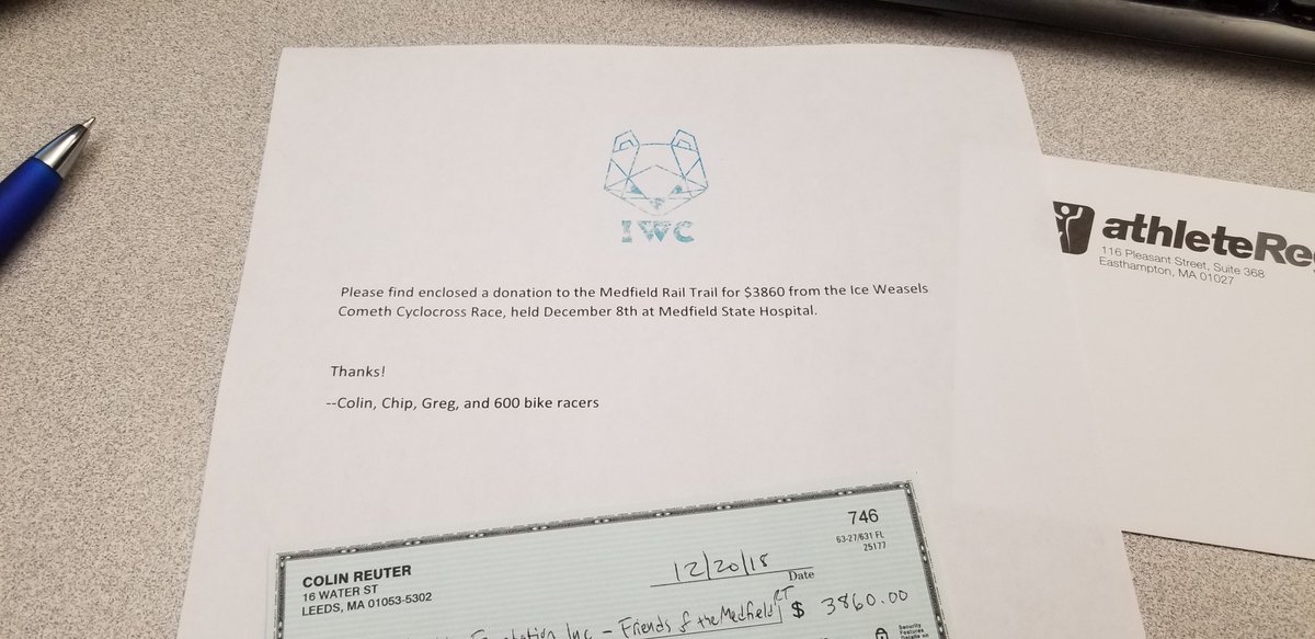Thanks to our biggest turnout ever, and frozen ground freeing up the landscaping budget at the last minute, we were able to donate nearly $4000 to the Medfield Rail Trail project after we paid the bills! Wooooooooo