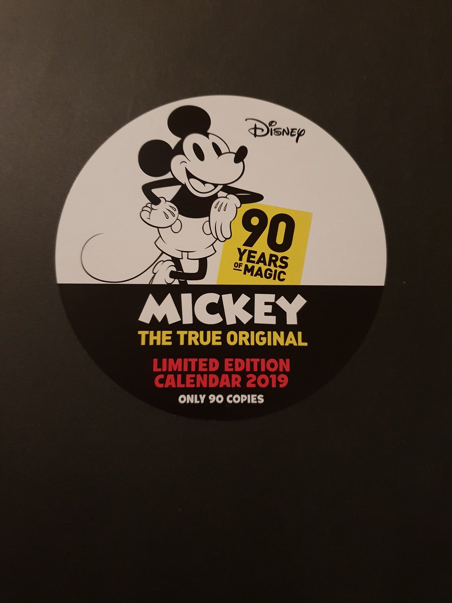 phantomsteve's tweet photo. I am the proud owner of this Limited Edition @CalendarsUK Mickey Mouse Calendar 2019 - number 1 (Of 90) - happy to raise money for @GOSHCharity - brilliant charity!
If anyone wants one, there are still some available at https://t.co/l8v0TJheFx
#MickeyMouse #MickeyMouse90 #MM90 https://t.co/bJGkuyebzX