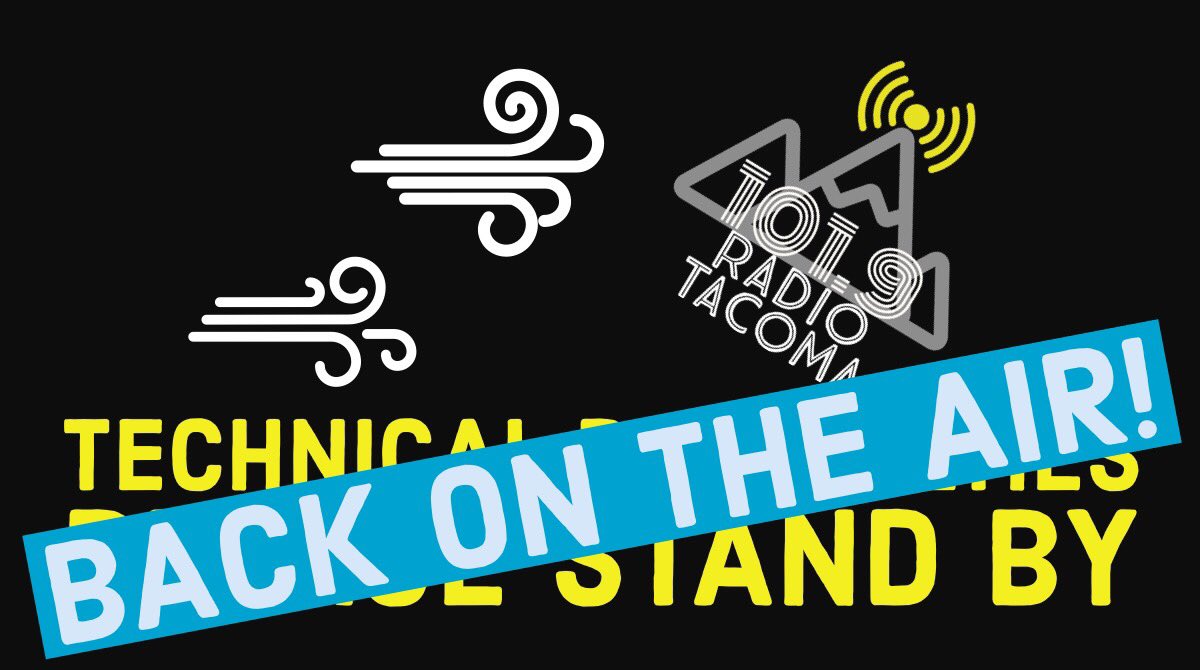 RadioTacoma's tweet photo. Thanks to our engineer, we are back up!! Thanks for waiting it out with us!
#radiotacoma #lowpowerfm #lpfm #tacoma #tacomawa #tacomaradio #tacoma_wa #gritcity #tacomawashington #piercecounty https://t.co/OZYnQUwVkb
