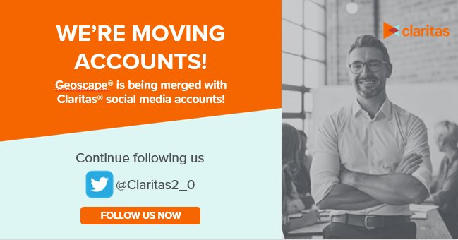 Geoscape's tweet image. We’re Moving! January 2019, our @Geoscape #socialmedia account will move to @Claritas2_0. For the latest reports, market snapshots, #podcasts, #webinars, and other insights to help you find your best customers, please follow us @Claritas2_0 -