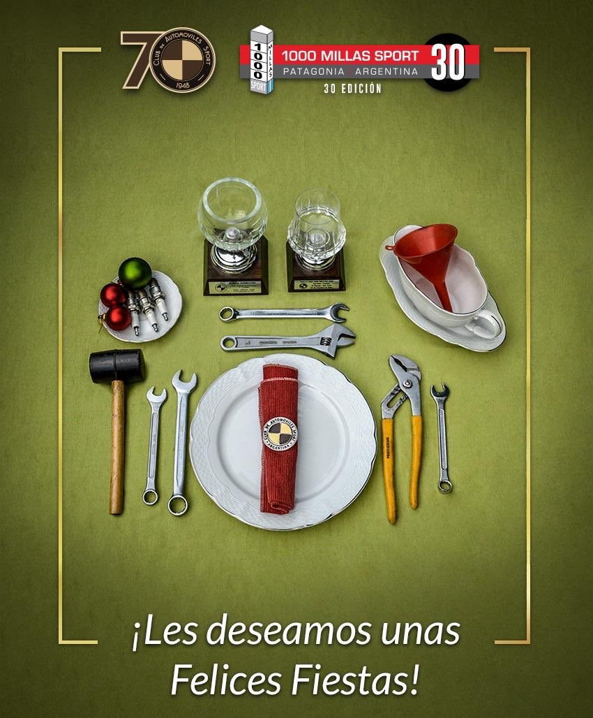 Hoy queremos agradecerles por habernos acompañado en este año tan especial, y brindamos por un 2019 en el cual podamos continuar compartiendo y disfrutando de nuestra pasión por los autos sport.
 
Felices Fiestas les desea Club de Automóviles Sport de la Argentina