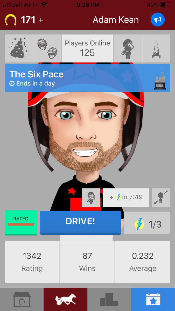 HOH’s @commanderkean has taken to the sulky in the @CatchDriverGame app @AndPacing. The guy’s a natural. Hear about his soft hands on our latest podcast: apple.co/2FeATac