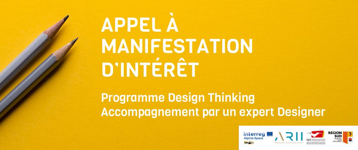 TVT_Innovation's tweet photo. PME de @maregionsud, réinventez votre parcours d’#innovation en candidatant au Programme Design Thinking et bénéficiez d’un accompagnement personnalisé avec un expert Designer. 🚀 https://t.co/FjNYdcasaO
 #INNOVATON #DESIGNTHINKING  #UXDESIGN  cc @ARIIREGIONSUD @EUAlpineSpace https://t.co/2esD7y1cHC