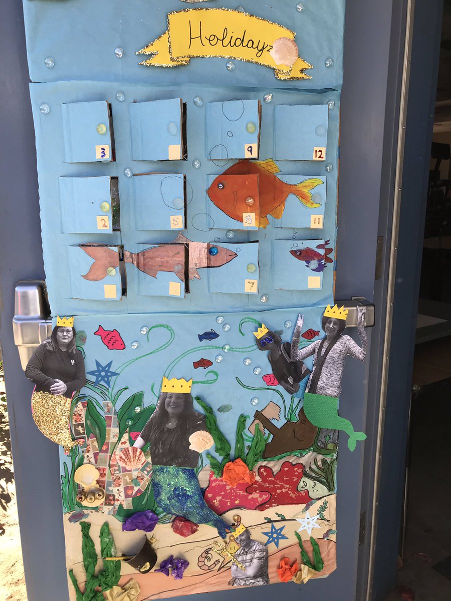 Holiday Door Decorating at Medea!  Ms. Cadle’s Class wins for 8th grade!