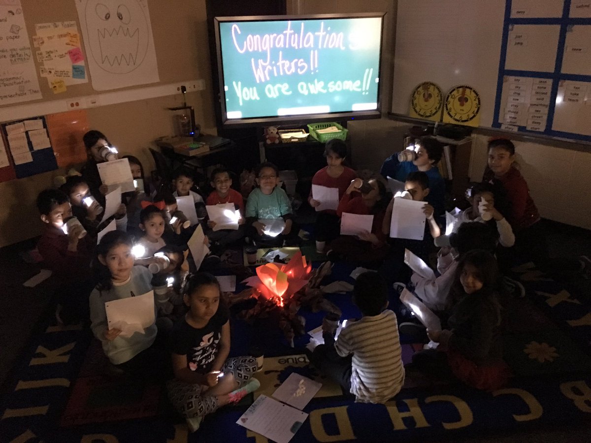 End of unit celebration!!!!Campfire style with hot cocoa, and marshmallows. My students keep growing as readers and writers!!!!#kaiseronthemove #KleinISD  #MomentsinKlein #Promise2Purpose #TCRWP