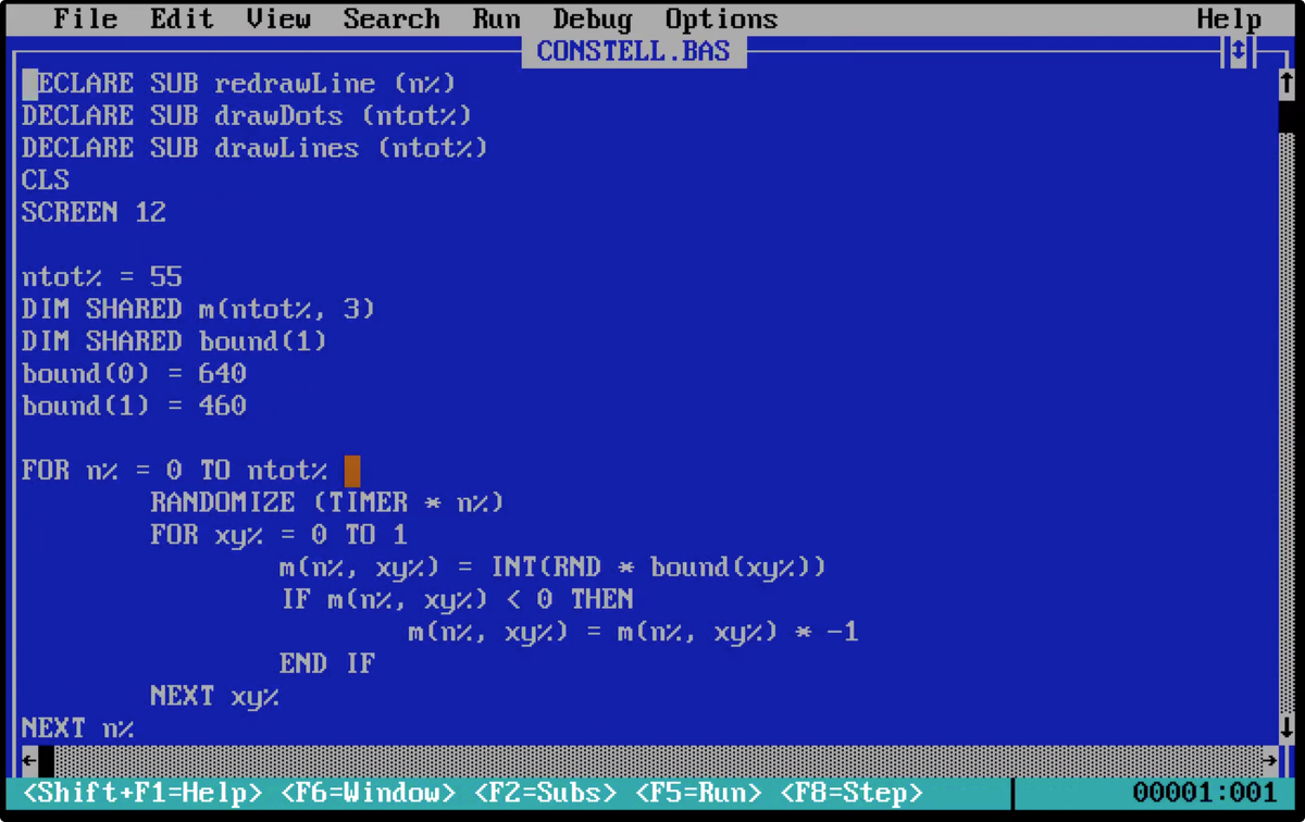 Kyle McDonald on Twitter: "if you want to run some QBASIC code