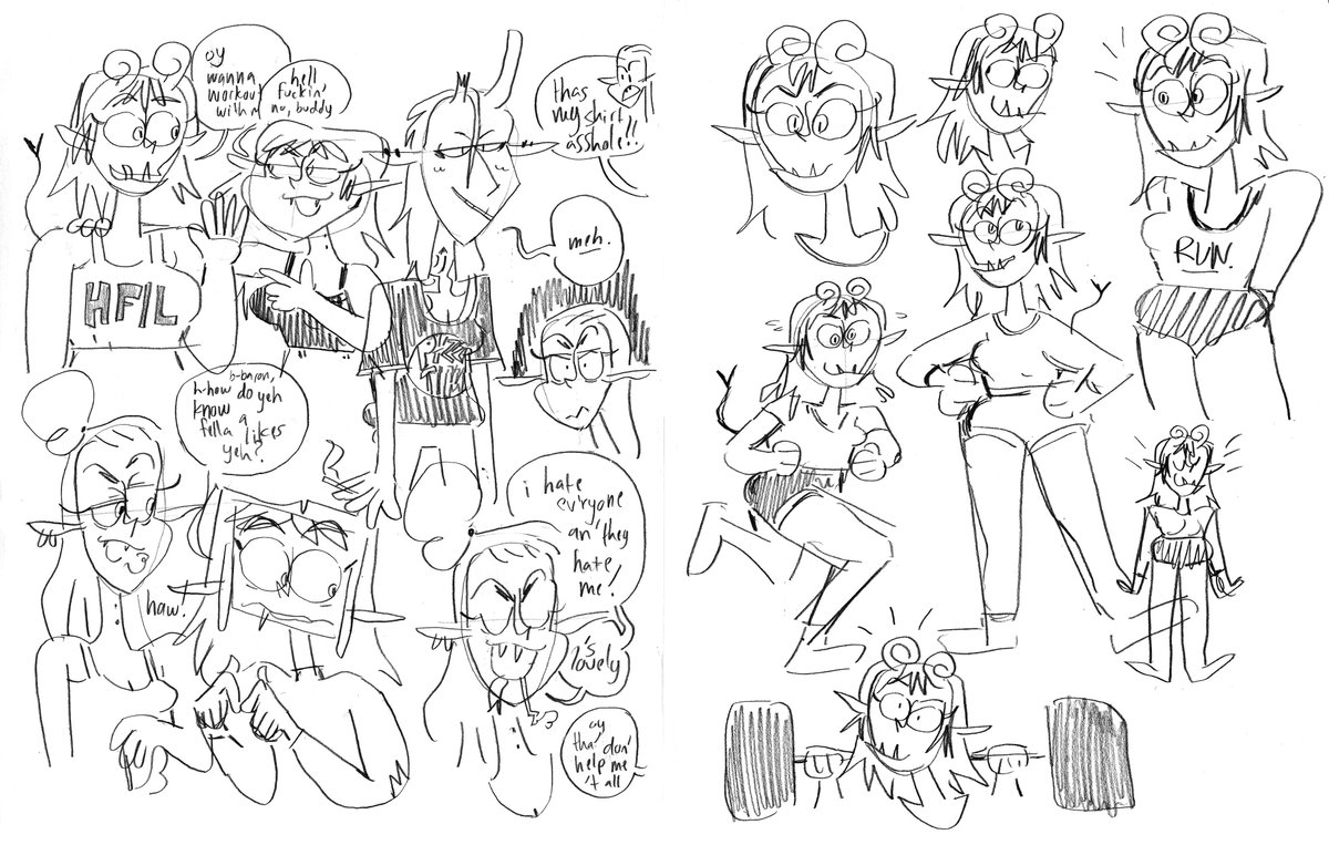 ive been real antsy/annoyed with my art lately so im a-dumpin sketches 