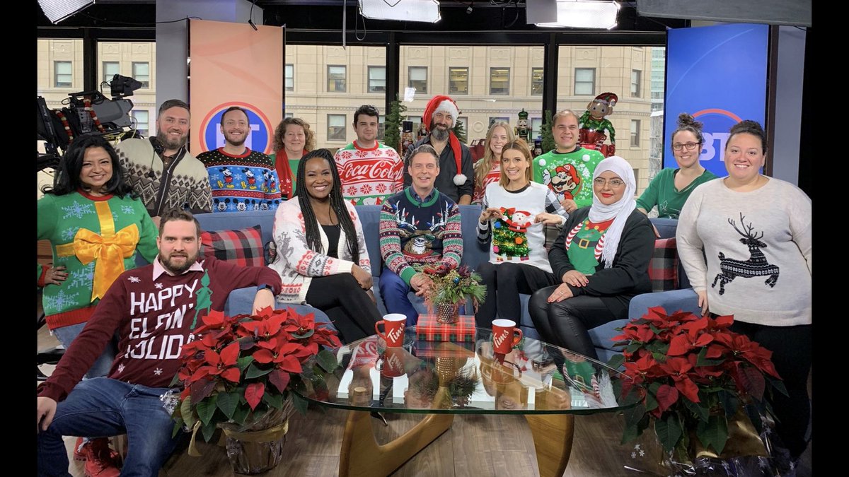 CanadianMomEh's tweet photo. What a great holiday group picture @BTCityNewsMTL #journalist #news #btmtl #breakfasttelevision #CityNews #DiverseCity #diversity https://t.co/qKeNcTia8f