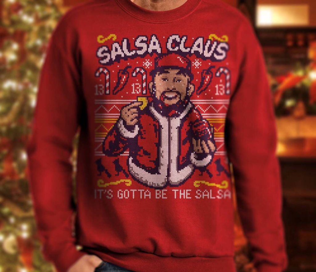 Matt Carpenter (@mattcarp13) on Twitter photo How about this Salsa Claus sweatshirt?? RT for a chance to win one from my guys at <a href="/FreshBrewedTees/">Fresh Brewed Tees</a>
bit.ly/2LpI13t How about this Salsa Claus sweatshirt?? RT for a chance to win one from my guys at <a href="/FreshBrewedTees/">Fresh Brewed Tees</a>
bit.ly/2LpI13t