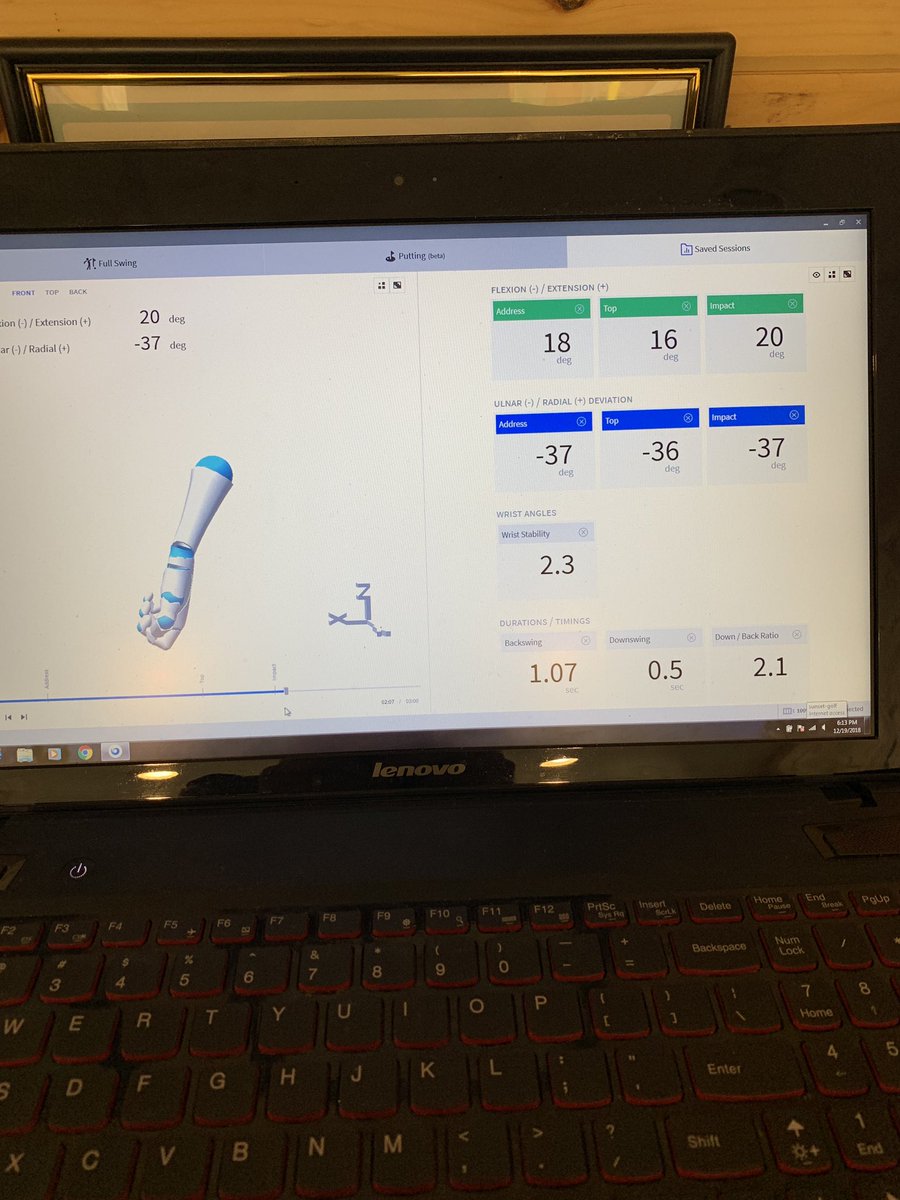 DaveSunsetrange's tweet image. Working on putter loft. Combining two technologies together   #hackmotion and #capto.