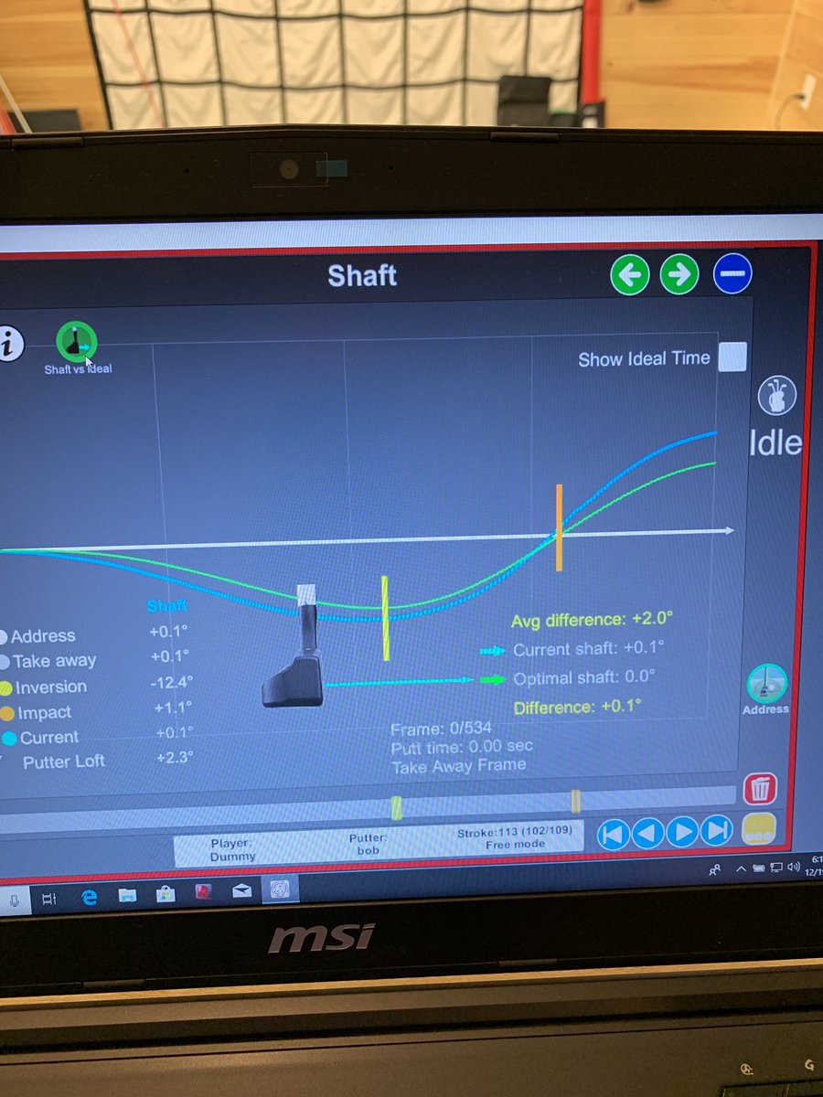 DaveSunsetrange's tweet image. Working on putter loft. Combining two technologies together   #hackmotion and #capto.