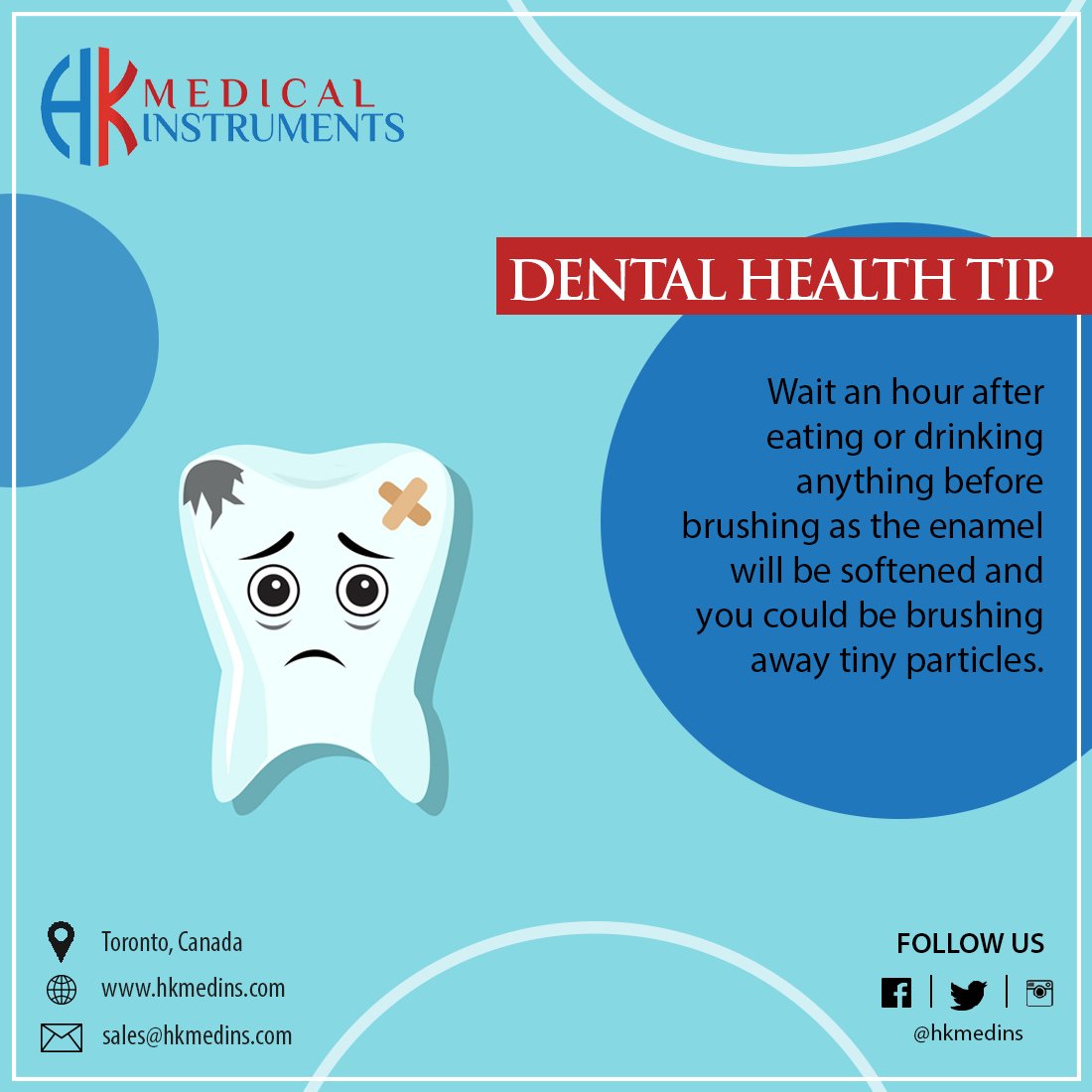 InstrumentsHk's tweet photo. Do not rush to brush after eating or drinking, as it can damage your enamel. 

#hk #healthy #dental #dentalcare #dentalhealth #oral #health #oralcare #enamel #canada #Hygiene #teethwhitening #teeth https://t.co/FvfQmT8HVi