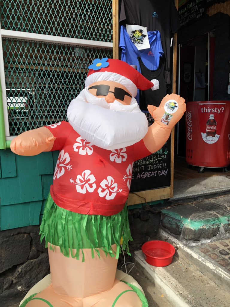 Ladysaint13's tweet photo. @frannybenali enjoying the festive season in Kona on the Big Island, Hawaii https://t.co/rFSwqktezJ