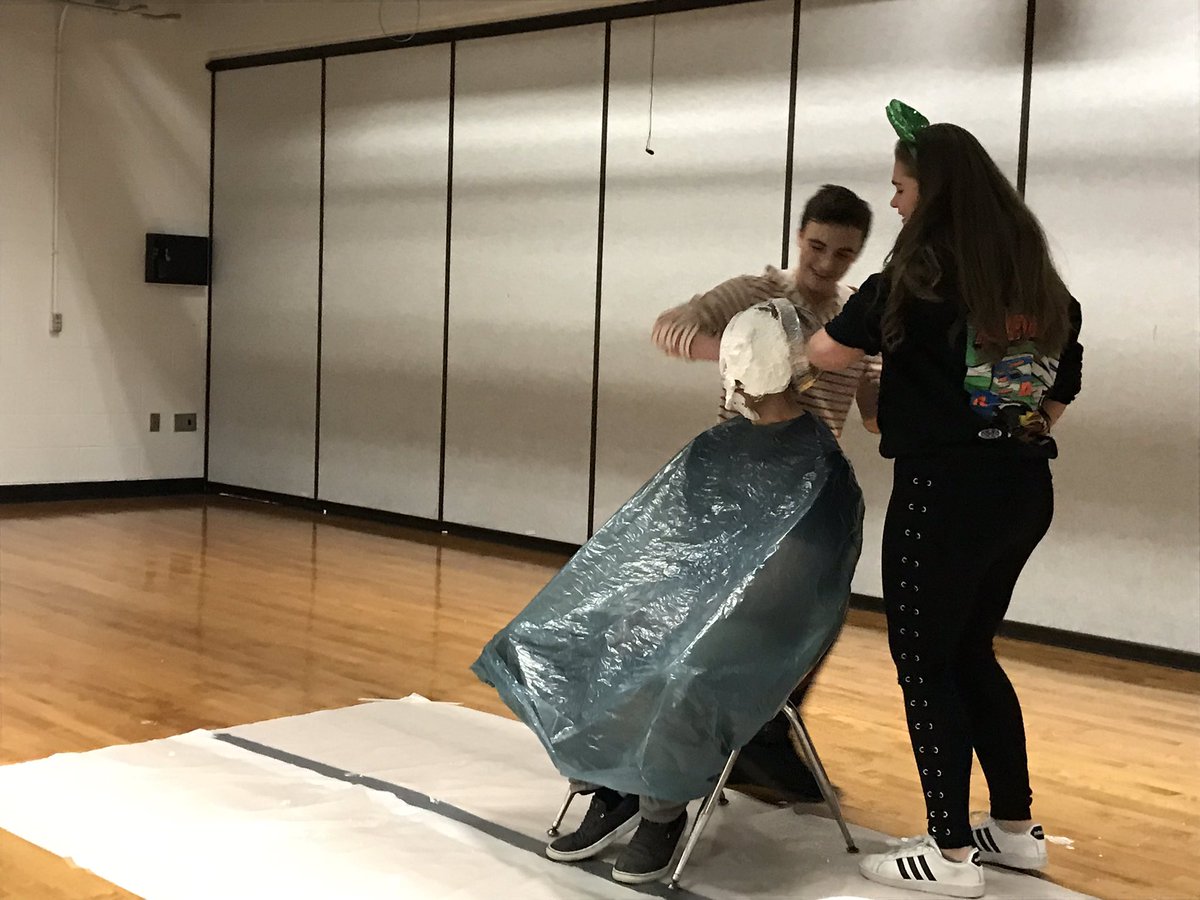 DrNateFrank's tweet photo. Awesome Gr8 #PBIS Nov/Dec Reward event today! Students who met behavioral and academic criteria enjoyed watching their classmates pie their teachers (and principal!) @EtownAreaMS #Anything4TheKids #RewardThePositive https://t.co/qdNKrFwSm1
