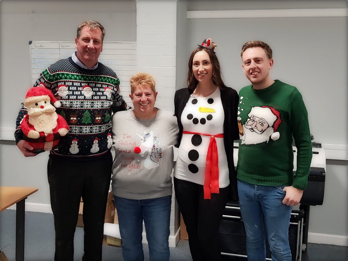 camelot_elec's tweet image. Annual Christmas Jumper/Outfit Day at work including the understudy for @JedWhitehead who was out of the office🎅🏼 #ChristmasJumper 
🎅🏼🦄⛄️