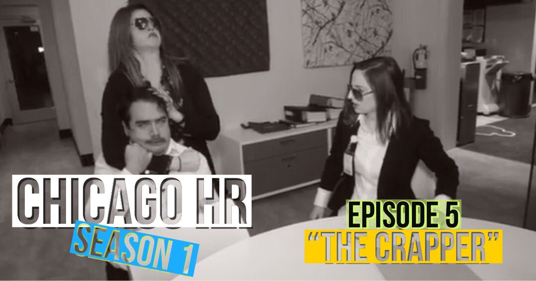 ChicagoHRseries's tweet photo. Langston and Woods are facing a real shit storm. A mystery crapper is crapping on the ceiling in the crapper. HR is tired of this crap. Can Langston and Woods resolve this crappy situation? Catch up on all the crap that went down here: https://t.co/wHb5DAHpsT #webseries #comedy https://t.co/1BWgGMpvHG