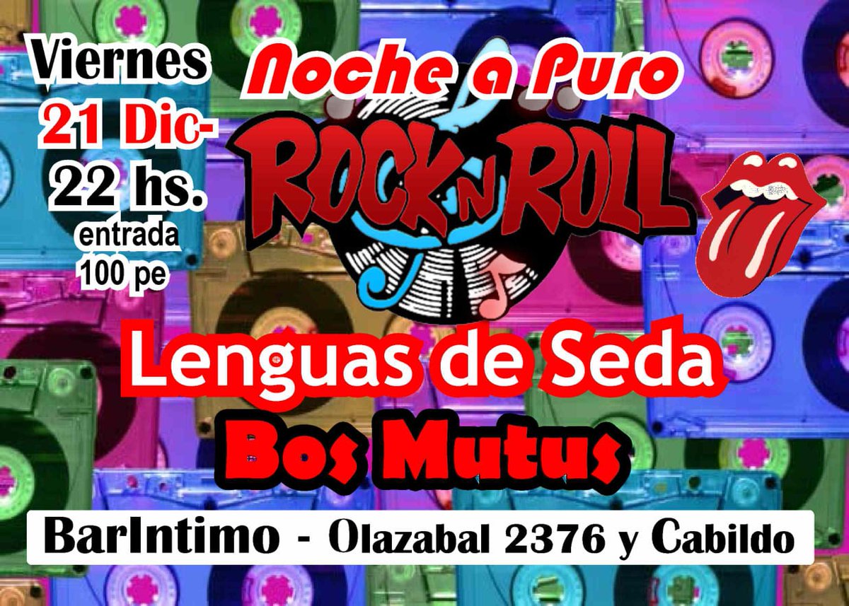 TonarelliFede's tweet photo. Este viernes hay #rock en #BarIntimo junto a los #LenguasDeSeda
¡Lxs esperamxs! 🎵🤘
#BuenMiercoles https://t.co/GrNGTJ4Cke
