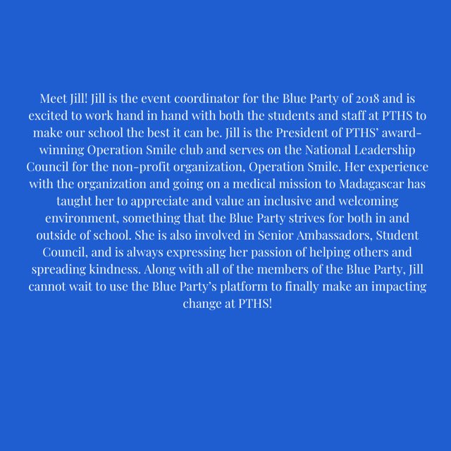Meet Jill! 💙💎🦋🌀 #withoutadoubt #presidentofpequannock2018