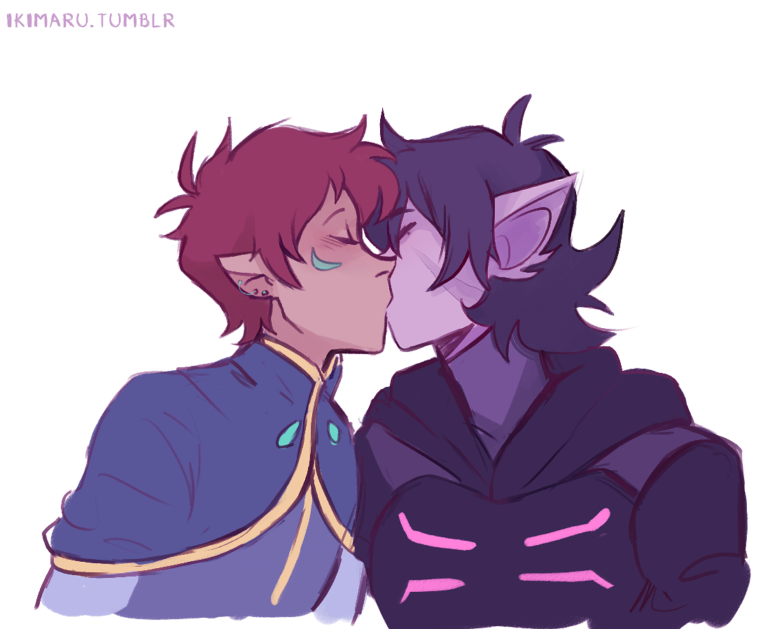 if u kiss altean people u get altean markings, I don't make the rules  #klance, image size:1100x899