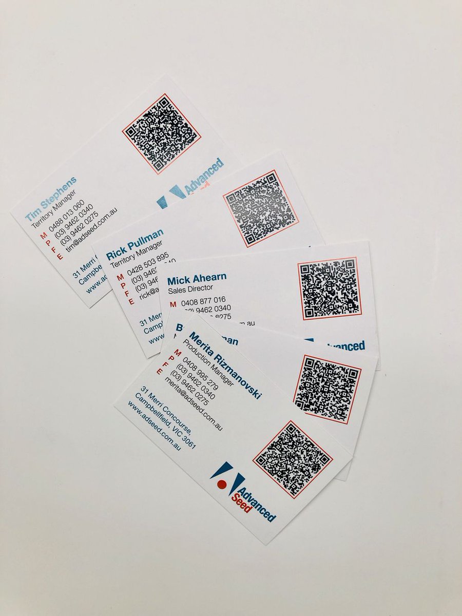 mmpepping's tweet image. Business cards for @AdvancedSeed #melbourneprinter #businesscards