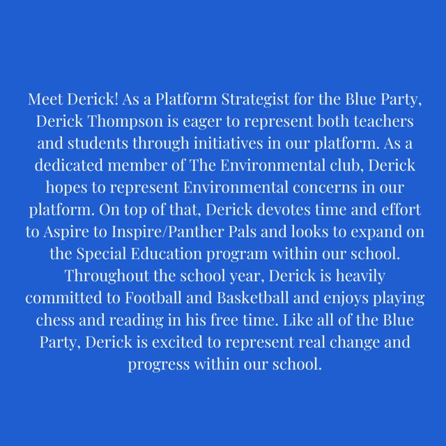 Meet Derick! 🦋💎🌀💙 #withoutadoubt #presidentofpequannock2018