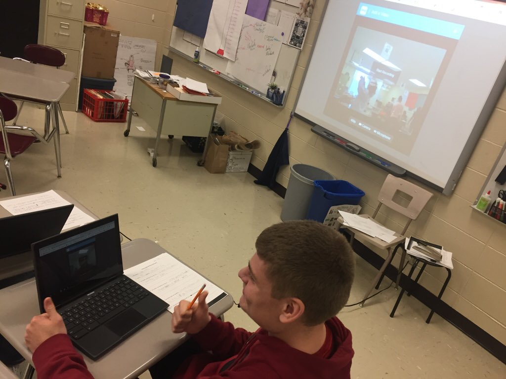 HollyAnnNelson's tweet photo. 12.14.18-“SeeSaw” App connecting our IKE High School Writing students that are working with Elmwood Elementary second graders! @SchlieReed @IkeSDNB @IkePrincipal #SDNBLearns @HollyAnnNelson #SDNBreads https://t.co/ZJhH02ge0R