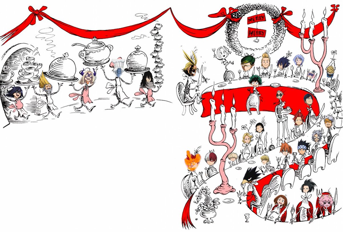 Then the heroes, young and old, will sit down to a feast.
And they'll feast! And they'll feast! And they'll FEAST! FEAST! FEAST! FEAST!

They'll feast on hero pudding, and rare hero roast beast,
Raw roast beast is a feast I can't stand in the least!

>