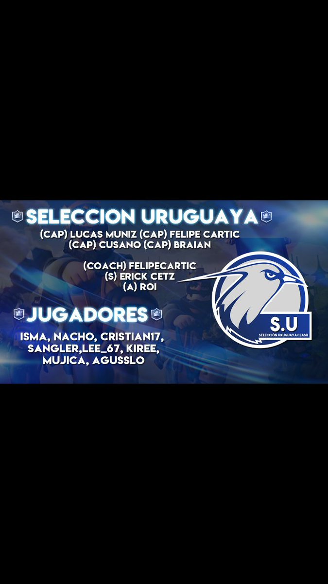 Estamos felices de anunciar el nuevo roster de la Selección Uruguaya de CR y con su correspondiente Staff a cargo. A dejar al país en lo más alto!