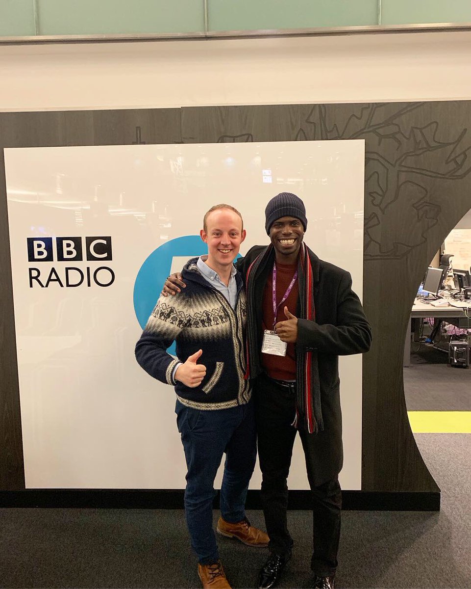 KayodeDamali's tweet photo. Early one on @bbc5live with @seanfarrington on #WakeUpToMoney but I think I’m gonna go back to bed 😅 #TheApprentice https://t.co/6SnH66YHQC