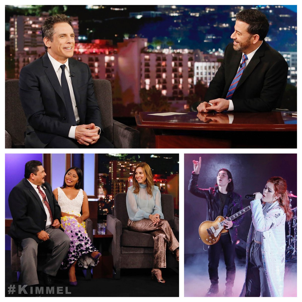 Tonight on #Kimmel Ben Stiller @RedHourBen #EscapeAtDannemora, <a href="/MarDeTavira/">Marina de Tavira</a> &amp; <a href="/YalitzaAparicio/">Yalitza Aparicio Martínez</a> #ROMACuarón and music from <a href="/GryffinOfficial/">Gryffin</a> ft. <a href="/ElleyDuhe/">Elley Duhé</a> on the @MBUSA stage #TieMeDown