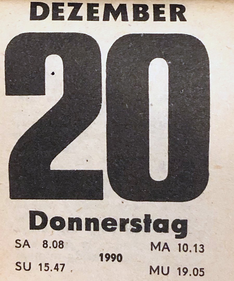 ddr_1990's tweet image. 20. Dezember 1990 #ddr1990