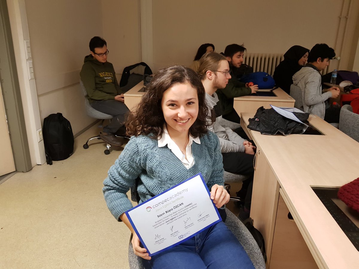 bouncompec's tweet photo. Compec Academy dönemlik eğitimlerimizden olan Java ve C Temel Programlama Eğitimlerimiz sona ermiştir. C eğitimcimiz Mahmut Karaca'ya, Java eğitimcimiz Mehdi Saffar'a ve Compec Academy Liderimiz Ahmet Kasım Erbay'a teşekkür ederiz. #CompecRocks https://t.co/NLOscV2aMS