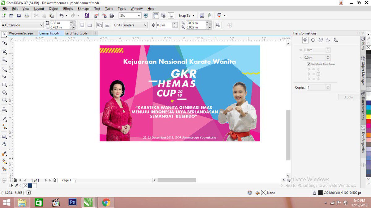 Dear <a href="/kpp_pa/">Perempuan dan Anak</a> mohon ritwit acara Kejuaraan Nasional Karate Wanita 2018. Piala GKR Hemas, Yogyakarta 22-23 desember GOR amongrogo