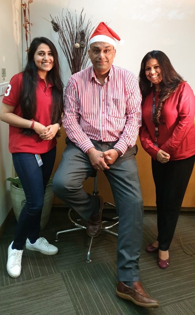 FunkyFinally's tweet photo. Our leader is cooler than yours \m/. Marking a grand beginning to this holiday season with @RakheeDsouza and @sudhirmattoo #LifeAtIBM  @IBMIndiaJobs . Thank you https://t.co/QTMIgUVU6o