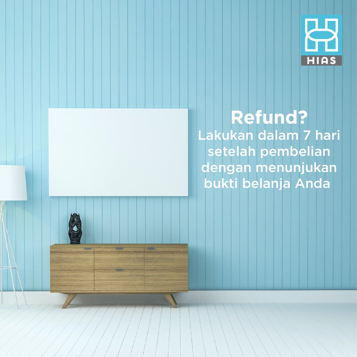 Kurang cocok dengan barang yang Anda beli? Jangan khawatir! Anda dapat menukar barang yang Anda beli selama packing tidak rusak dan produk masih dalam kondisi baik dengan membawa struk barang yang Anda beli kemarin ke @hiasid, kemudian tukarkan. 
*Syarat dan ketentuan berlaku.