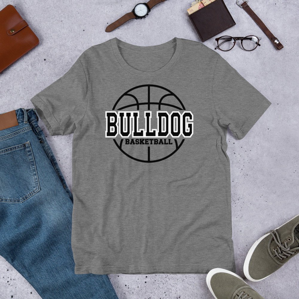 Bulldog Basketball Short-Sleeve Unisex T-Shirt, MANY COLORS AVAILABLE etsy.me/2SZ3y5G #clothing #shirt #athletic #shortsleeve #bulldogshoopsgift #bulldogbasketball #freakishlyawesome #gamedayapparelco #bulldogs #gobulldogs #bulldogsbasketball #basketball #hoops