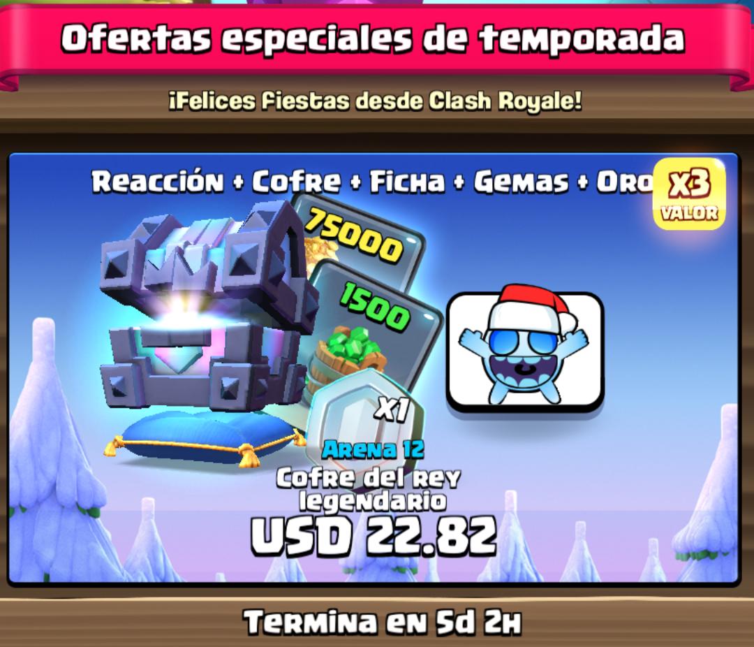 SORTEO DE NAVIDAD  🥳🎄

OFERTA $20 dólares
75000 oro, 1500 gemas, 1 token legendario y 1 cofre legendario + NUEVA REACCIÓN 😍🤑

Requisitos:
- Seguir a @Teamstorm7GG 🔥
- Seguirme♥️
- Dar RT🔁
-Etiquetar a dos amigos

Ganador: 2 horas antes de terminar la oferta.
SUERTE🤗🍀🎄