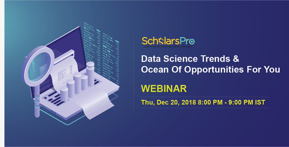 SmplfyAnalytics's tweet photo. Attend the live webinar on #DataScience #trends 
Register Now- https://t.co/JRLZUnDzzZ https://t.co/xHs8sDjuy3