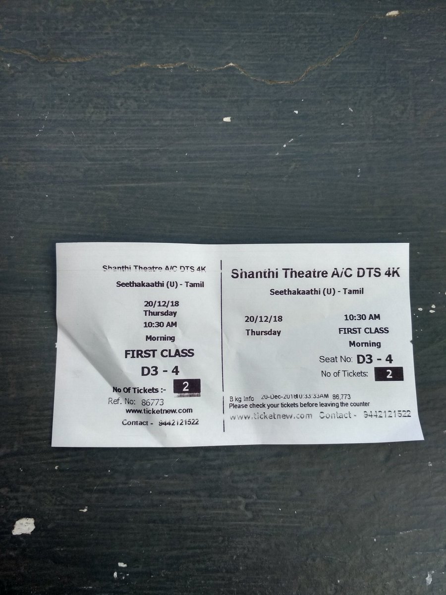 SehwagM45's tweet photo. #Seethakaathi FDFS ❤️
Waiting for Thalaivan Makkal Selvan dharisanam 😍
#VijaySethupathi #VIJAYSETHUPATHI25 #VJS25 https://t.co/j6TXSTxeRU