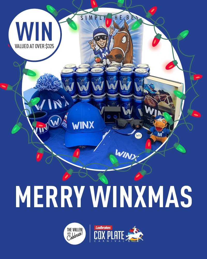 WIN with WINX this Christmas 🎄Ⓜ️

RETWEET this post and follow <a href="/TheValley/">Moonee Valley Racing Club</a> for your chance to WIN this incredible Winx Prize Pack including a signed memorabilia piece.