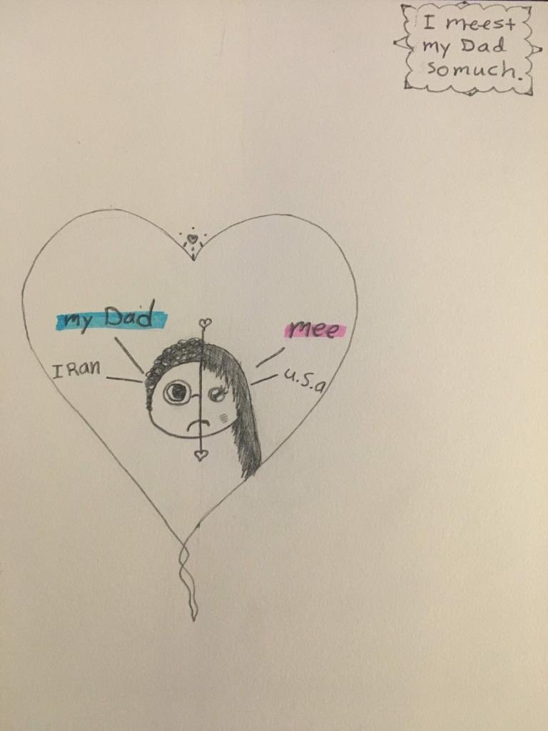 Nothing to say...
(My daughter’s drawing)
#TravelBan #Undo_Familly_Ban <a href="/jrezaian/">Jason Rezaian</a> <a href="/BahmanKalbasi/">Bahman Kalbasi</a> <a href="/NegarMortazavi/">Negar Mortazavi نگار مرتضوی</a> <a href="/UndoFamilyBan/">Exempt Families from Travel Ban</a> @MaryamBahramiP <a href="/HadiNili/">Hadi Nili</a> <a href="/_original_me/">سپهر اخوان</a> <a href="/charles_weiler/">Charles Weiler</a> @samghazi84 <a href="/Negar_Rd/">Negar</a> @Fereshtina <a href="/Reyhanekar/">Reyhane Karbasi Esfahani</a> <a href="/CNN/">CNN</a> <a href="/BBCKasraNaji/">Kasra Naji</a> <a href="/MazJobrani/">MazJobrani</a> <a href="/bbcpersian/">BBC NEWS فارسی</a> <a href="/NBCNews/">NBC News</a>