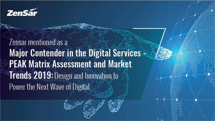 Zensar's tweet photo. Zensar's #RoDNeXT (New & Exponential Technologies) now recognized by @EverestGroup. We have been mentioned as a major contender in the #Digital Services – #PEAKMatrix Assessment & Market Trends 2019: Design & Innovation to Power the Next Wave of Digital. https://t.co/vcyD7J46ew https://t.co/7mugHWGAkg