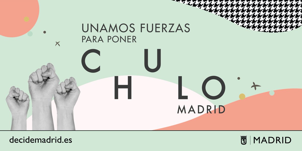 DecideMadrid's tweet photo. ¡Unamos fuerzas! Si se presentan proyectos similares puedes presentar un proyecto conjunto. Pero si quieres mantener el tuyo... ¡también respetamos tu decisión! Todo nos parece chulo, chulísimo.
#PresentaTuProyecto en https://t.co/ziorde6RJd #PonChuloMadrid https://t.co/xeTaKg2sFt
