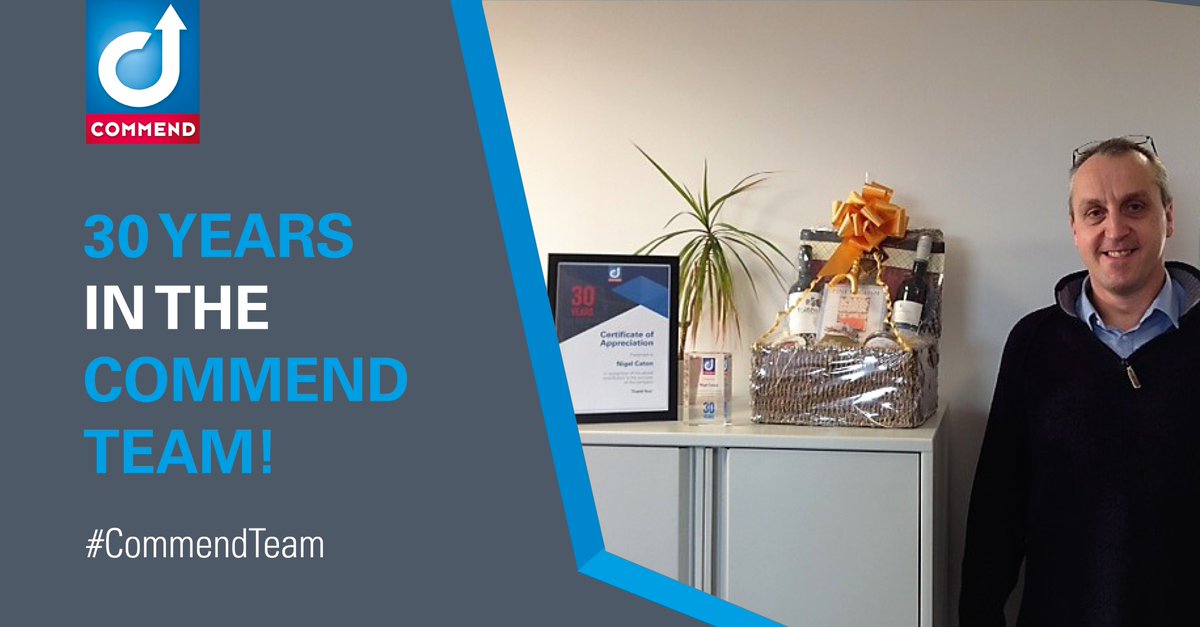 Commend_UK's tweet photo. Today we thank Nigel Caton for his commitment and celebrate the expertise he has brought to the Commend UK Team during the past 30 years! The support he gives to the sales and technical team on a daily basis is invaluable! #CommendTeam https://t.co/AQ7r2ThARD