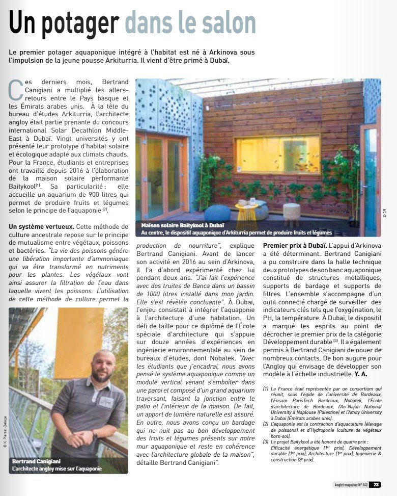 BaityKool's tweet photo. Bel article sur notre maraicher angloy favori !
Merci à tous ces soutiens directs ou indirects @arkiturria @Arkinova_GA @VilleAnglet @CommunautePB https://t.co/BVhYsZw3ol